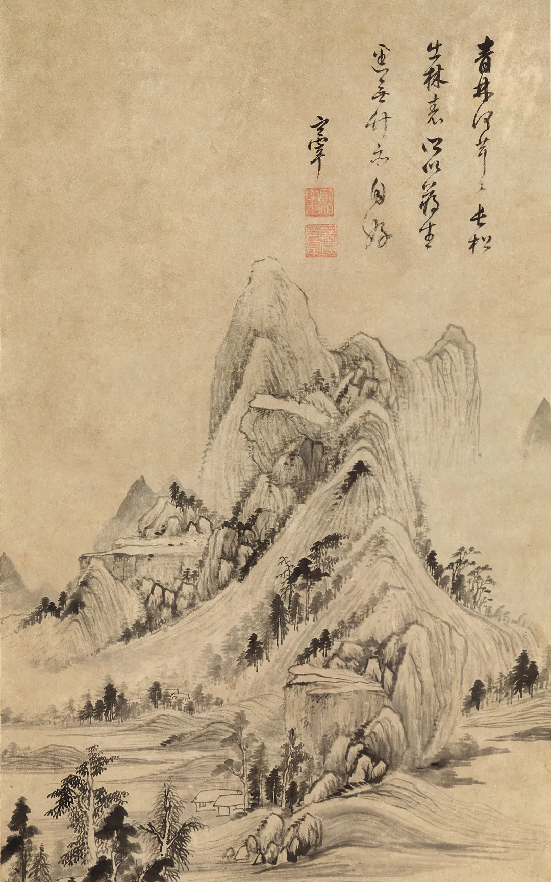 「北京荣宝2021春拍」澄静空明一玄宰——董其昌《青林长松图》